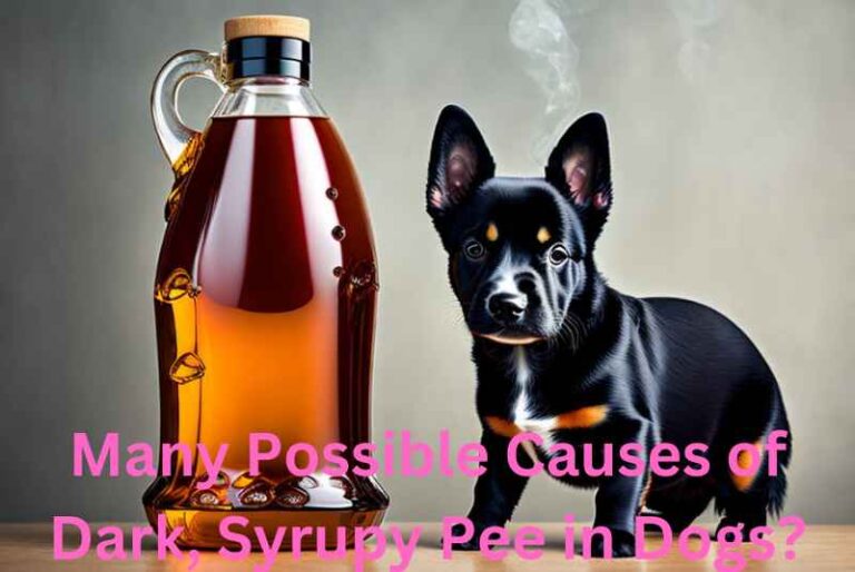 Many Possible Causes of Dark, Syrupy Pee in Dogs?