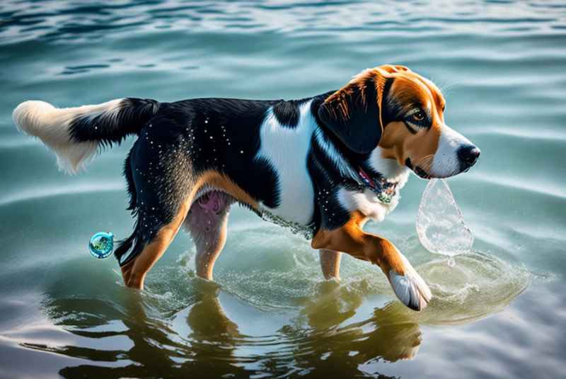 How can dogs pee and swim at the same time?